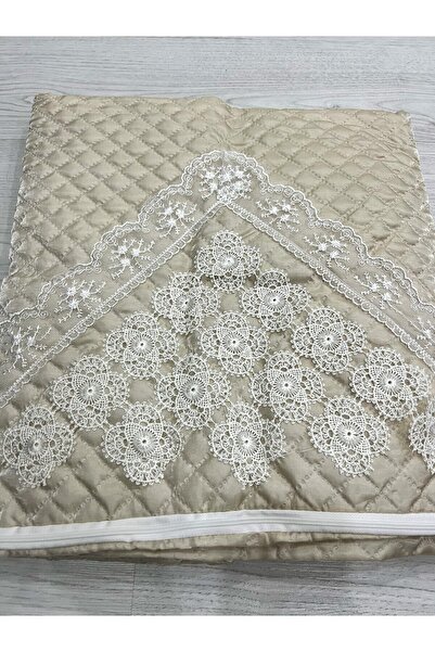 AYHANHOME لحاف ساتان لؤلؤي خردة مبطن صندوق المهر 50x50x100