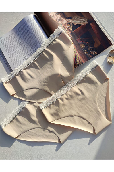 BENİMOLMALI Lace Panties, Laser Panties, Non-Marking Panties, Pack of 3