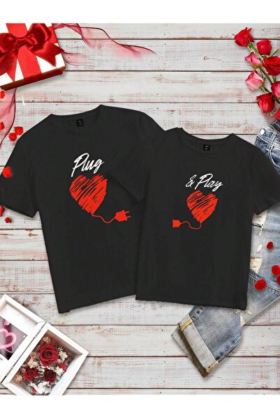 blausee wear تيشيرت كبير الحجم مكون من قطعتين مطبوع عليه الصلصال واللعب لعيد ...