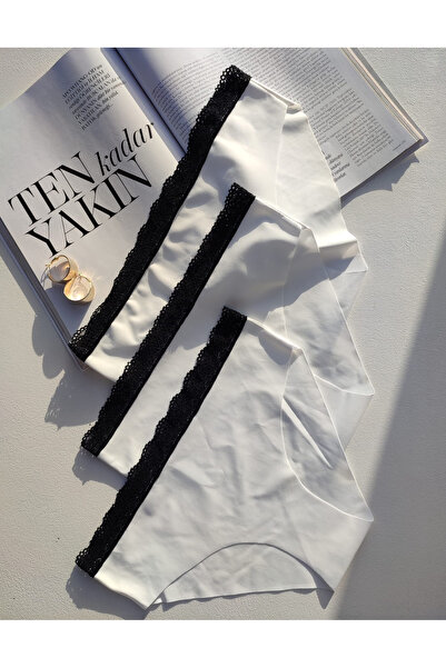 BENİMOLMALI Lace Panties, Laser Panties, Non-Marking Panties, Pack of 3