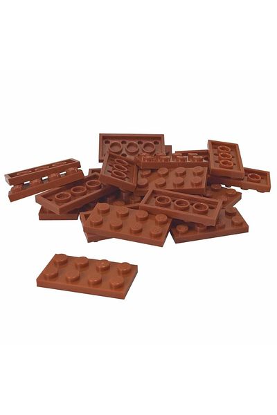 LEGO Moc Custom Accessory Creator Plate 2 X 4 Flat Brick Dark Orange 6 Pieces to Send