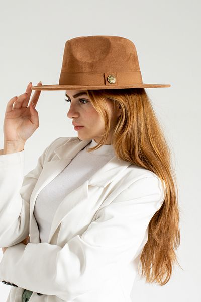 Çalıkuşu Ανοιχτό καφέ Καπέλο Fedora Σκληρό καουμπόικο καπέλο