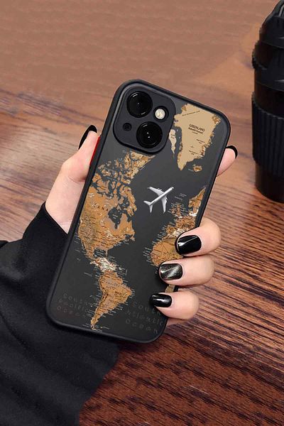 Merwish غطاء حماية شفاف من مادة Hux Tpu متوافق مع هاتف Apple iPhone 15 باللون الأسود