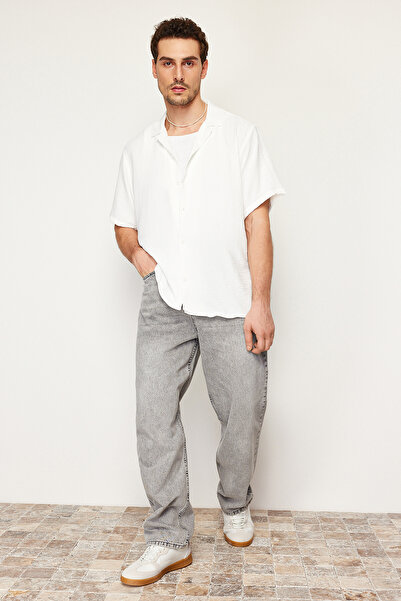 Trendyol Collection Літня білизна з коротким рукавом білого кольору Сорочка TMNSS24GO00019