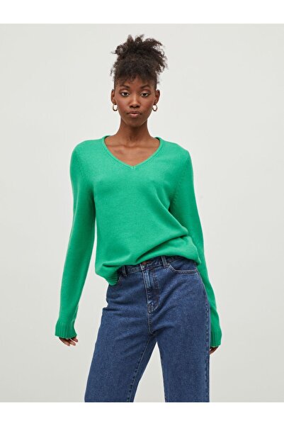 VILA Strickpullover V-Ausschnitt-