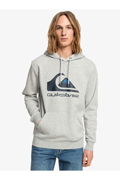Quiksilver Eqyft04450 Quicksilver Big Logo Men's Hooded Sweatshirt - Athletic Heather