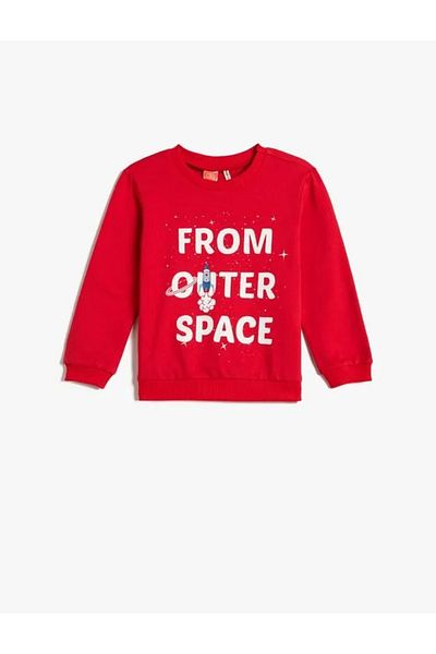 Koton 4wmb10066tk Boy's Sweat Red