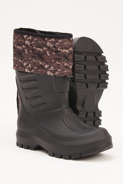 Tonny Black Ανδρικές μαύρες μπότες με άνετη εφαρμογή Eva Camouflage με σχέδιο