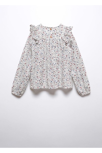 MANGO Kids Ecru Blouse for Kids