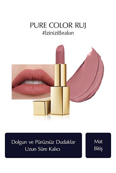 Estee Lauder Mat Bitişli Ruj - Pure Color Matte Lipstick - 3.5gr - Renk: 816 Suit Up