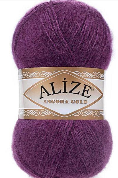 Alize 5 Pieces Angora Gold Hand Knitted Plum 111
