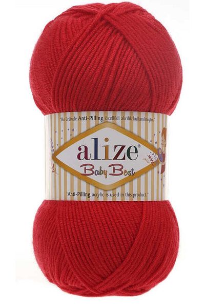 Alize 5 τεμάχια Baby Best Anti-pilling Βebe Χειροποίητο Νήμα Κόκκινο 56