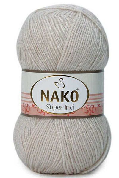 NAKO 5 τεμάχια Super Pearl Πλεκτό Καμβάς Μπεζ 2167