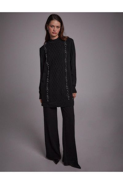 Kayra Stoned Knitwear Tunic A23-TRK15