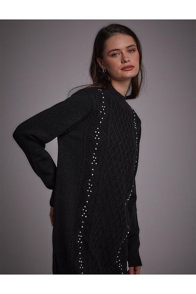 Kayra Stoned Knitwear Tunic A23-TRK15