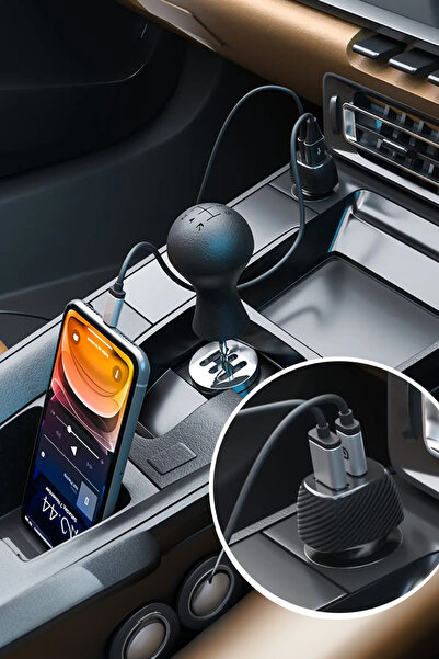 MEZİGARC Yeni Çıkan Iphone Uyumlu Araç Type-c Ve Usb Girişli Çakmaklık Hızlı Şarj Aleti Cihazı Soketi