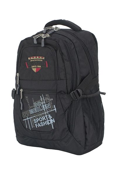 DC MELIUN Imported Black Backpack/School Bag Water Resistant Fabric Ergonomic Back Support