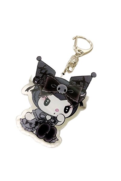 Schulzz Anime Kuromi Şeffaf Akrilik Çift Yüz Orijinal Anahtarlık