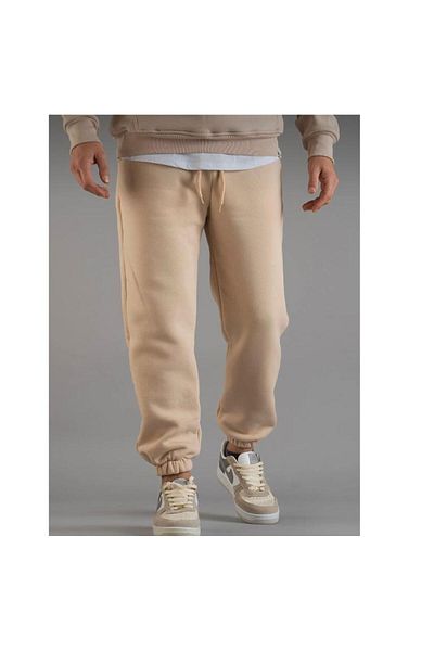 NO 601 ΜΠΕΖ Ψηλόμεσο χοντρό φλις εσωτερικά Jogger Sweatpants 3 κλωστών