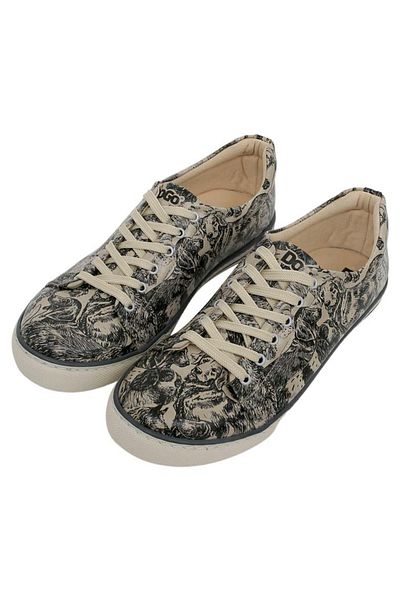 Dogo Ανδρικά Vegan Δερμάτινα Μπεζ Casual Sneakers - The Life Of Dogs Design