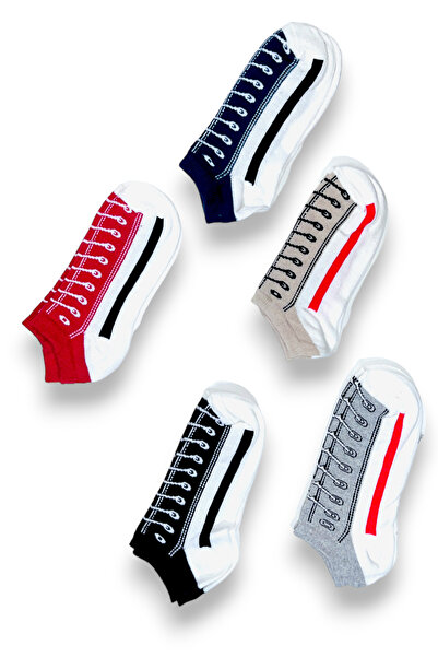 MG ÇORAP Șosete din bumbac pentru femei, cu modele colorate, 5 bucăți