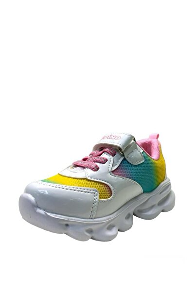 pepino 1373 Orthopedic Lightweight Girl's White/Pink Unicorn Light Sneaker