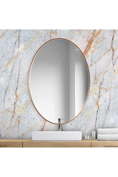 MKS Design Oval Duvar Dekor Aynası / Asimetrik Ayna / Konsol Aynası / Düzensiz Ayna / Dekor Aynası