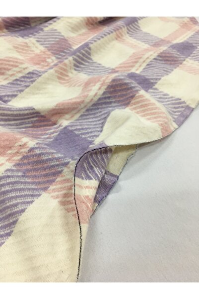 Yiğit Kumaş Dış Giyimlik Lila Ekose Kumaş Kışlık