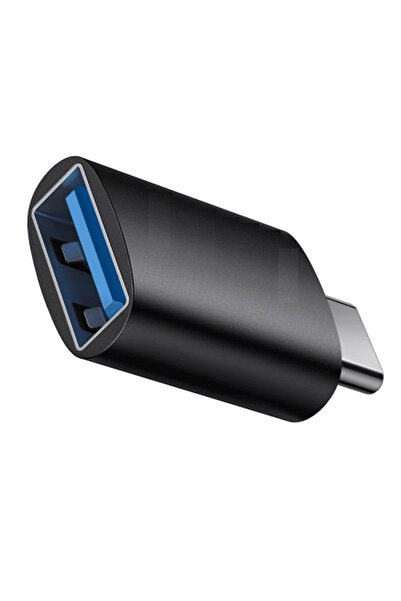 MyBlack Type-C To Usb Dönüştürücü Adaptör Mini Otg Hızlı Data Şarj Aparatı Uy...