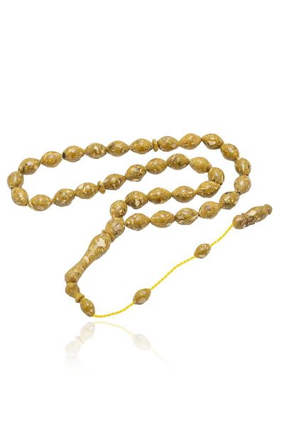 BY BARUN SİLVER Rosary Men's Barley Cut Turmeric Scented Rosary