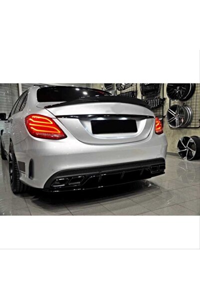 HYM TUNİNG Mercedes C Serisi W205 AMG Difüzör, AMG Tampon Uyumlu c63 siyah