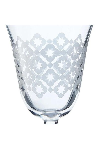 Paşabahçe Charm 6 Pieces Patterned Glass 280 ML.Magnolia Cup-Milk Dessert-Profiterol-Ice Cream Cup Bowl