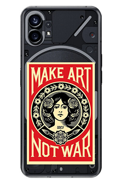 NOTHING Phone 1 Uyumlu Kılıf Silikon Desenli Resimli Make Art