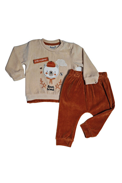Miniworld Bear Scout Erkek Bebek Kadife 2'li Takım