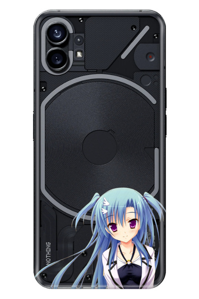 NOTHING Phone 1 Uyumlu Kılıf Kapak Silikon Resimli Mavi Anime Kız