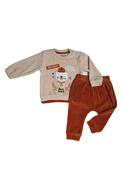 Miniworld Bear Scout Erkek Bebek Kadife 2'li Takım