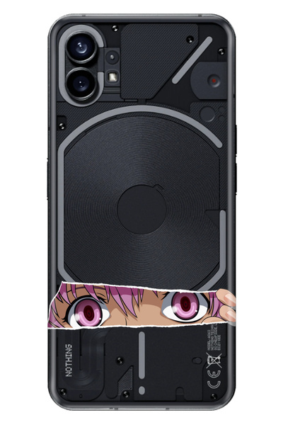 NOTHING Phone 1 Uyumlu Kılıf Kapak Silikon Resimli Gizli Bakış