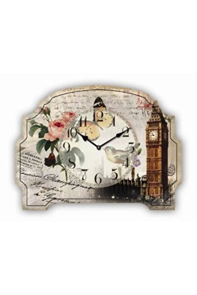 MBA Kitchen Group – Wooden Clocks Mb Big Ben Themed Wall Clock 24X13X3 cm |   Decorative Wooden Wall Clock