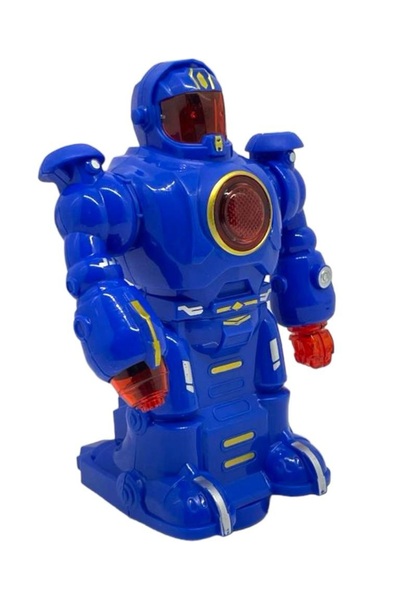 Shem Çarp Dön Sesli Işıklı Robot 16 Cm Mavi