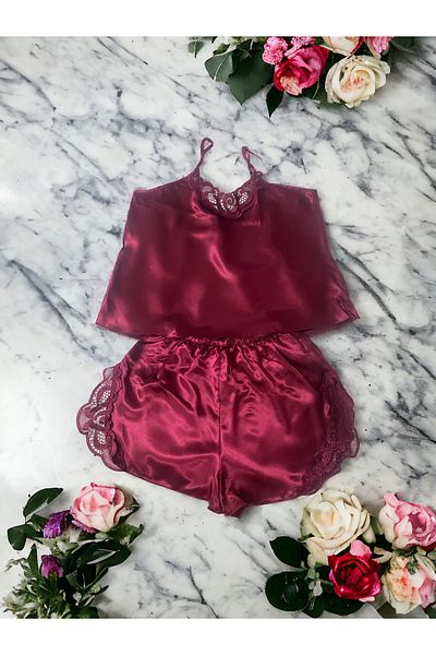 Sude SATIN NIGHTWEAR 2-PIECE SET
