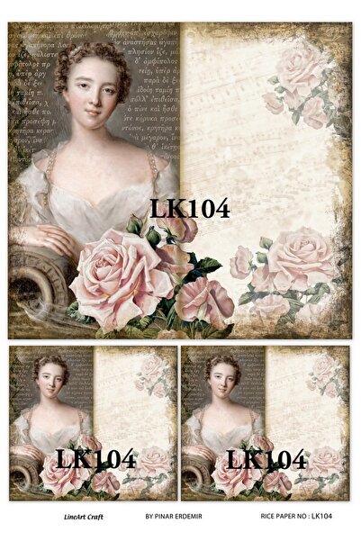 LİNEART ورق ديكوباج نحاسي - موديل LK104، 29x42 سم