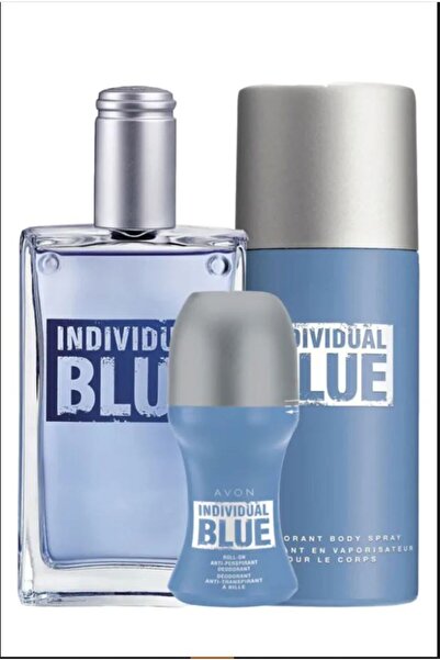 AVON Individual Blue Edt 100 Ml Erkek Parfüm + roll-on + deodorant