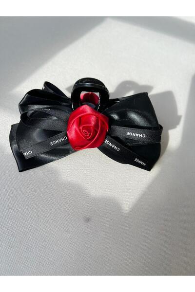 gül sezgin butik حذاء نسائي أسود اللون مستورد بفيونكة وردية حمراء مفصلة بإبزي...