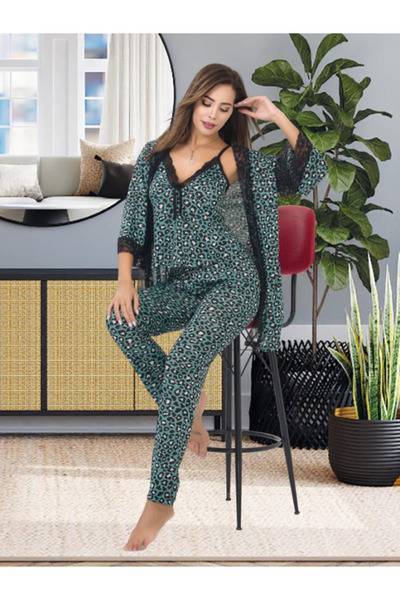 Lumenia Γυναικείο ΣΕΤ ΠΙΤΖΑΜΑ ΜΕ ΠΥΤΣΑΡΙΑ, ΣΕΤ ΠΙΤΖΑΜΑ 3 ΤΕΜΑΧΙΩΝ ΜΕ ΔΑΝΤΕΛΑ,...