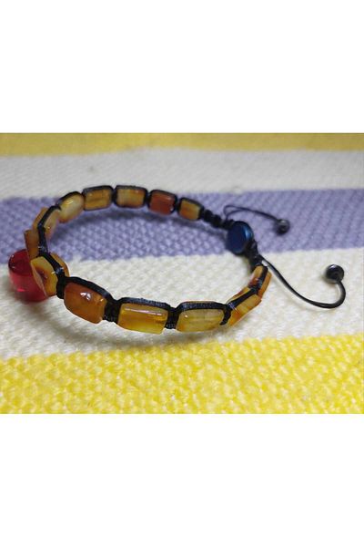 Damla Macrame Hand Knitted Bracelet with Elevator Suitable for All Wrist Sizes
