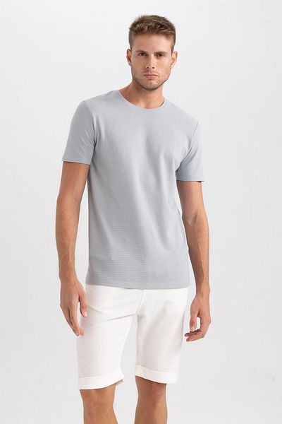 DeFacto Slim Fit Crew Neck Short Sleeve T-Shirt B4375ax23sp