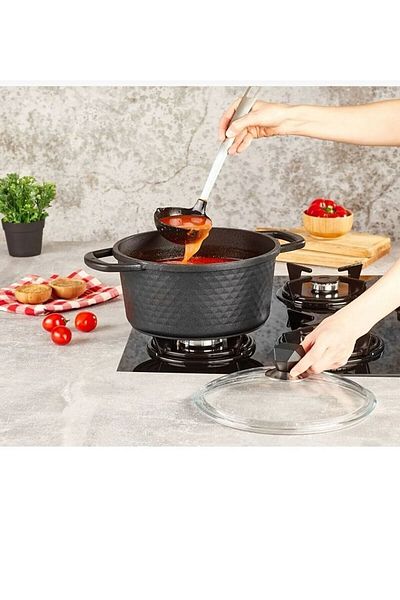 Kahramanlar Motto Cast Iron Deep Casserole 28cm