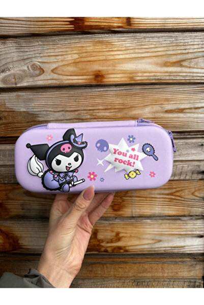 facnspt Kawaii Sanrio – Лицензиран лилав калъф за моливи Kuromi