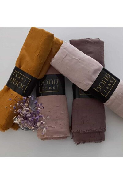 bona Teks طقم شال بامبو كراس 4 قطع