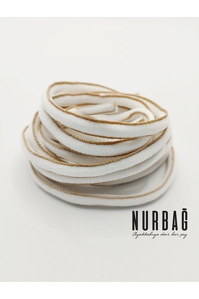 NURBAĞ DOKUMA Sneakers |   White Mink |   Passing Banana |   90 cm |   1 Pair (Bs1)